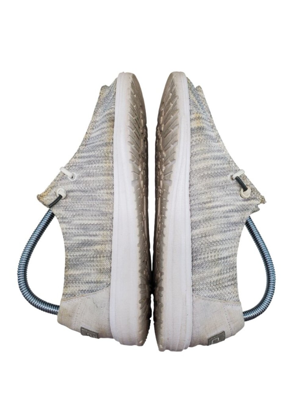 Hey Dude Shoes Womens Size 7 Glacier Gray Canvas Slip On Sneakers *Read* - Picture 6 of 10